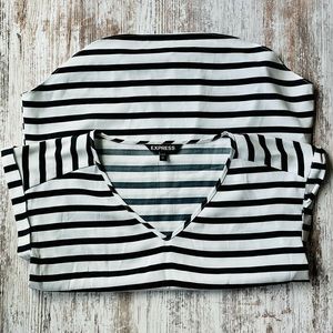 Black and white blouse